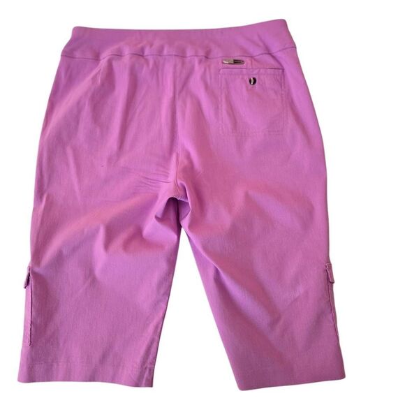 Jamie Sadock Womens Skinnylicious Pull On Athletic Golf Capri Pants Lilac Size 8 - Picture 3 of 11